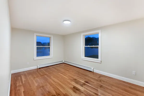an empty room with a window