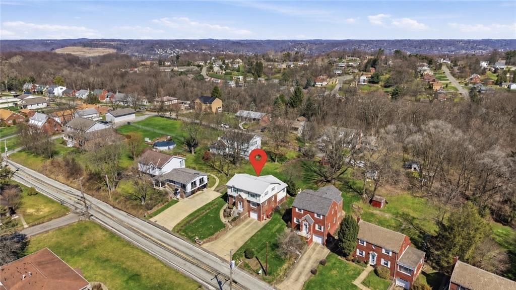 32 Herbst Road Coraopolis, PA 15108 - Photo 2 of 44 Aerial view to show the depth of the home