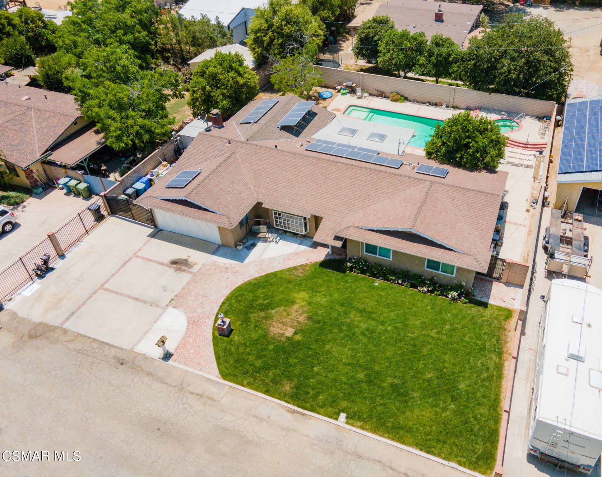 4198 Adam Road Simi Valley, CA 93063 - Photo 2 of 19 an aerial view of a house with garden space and street view