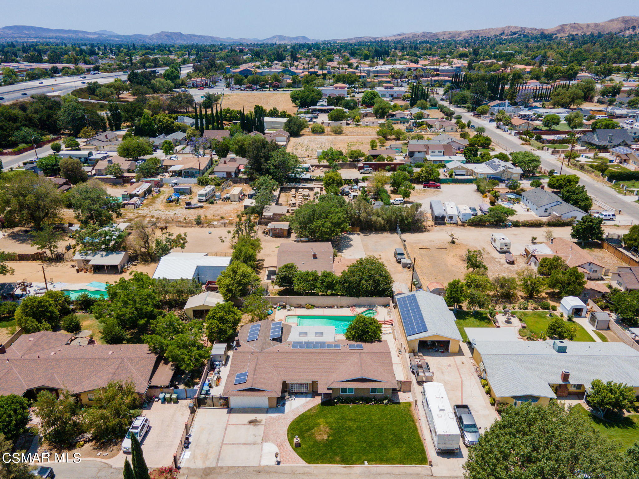 4198 Adam Road Simi Valley, CA 93063 - Photo 18 of 19 an aerial view of residential houses with outdoor space and river