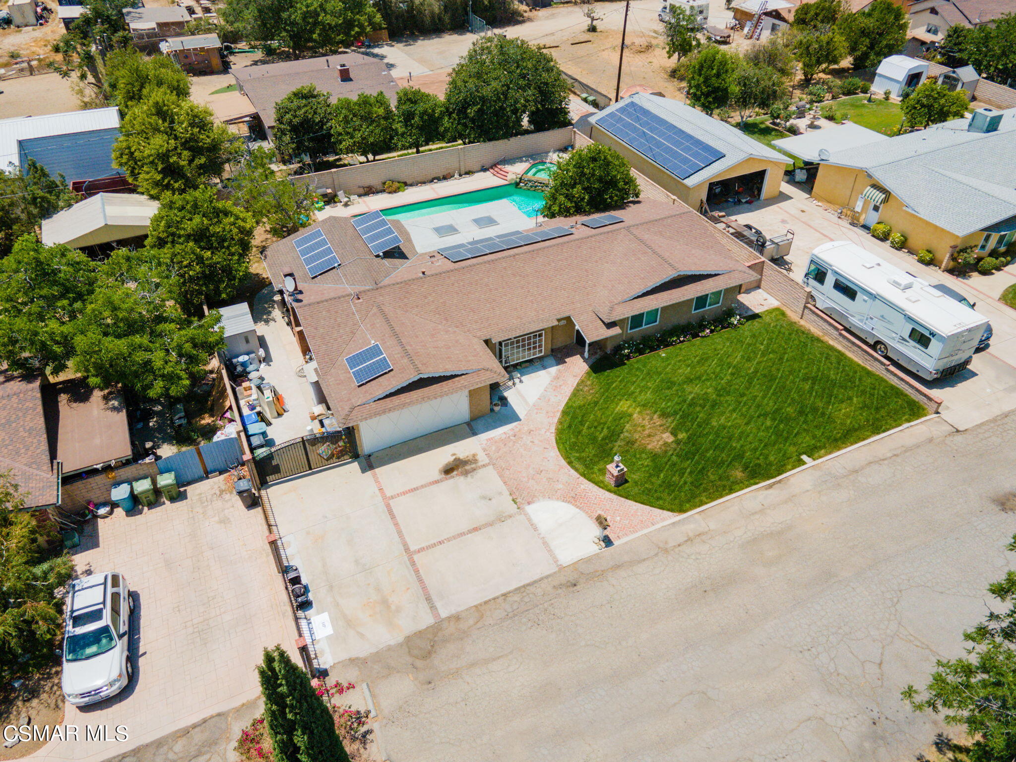 4198 Adam Road Simi Valley, CA 93063 - Photo 5 of 19 an aerial view of a house with a garden