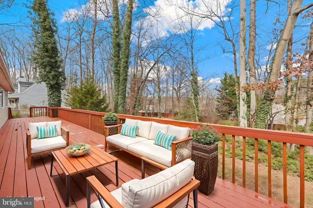a view of balcony and yard