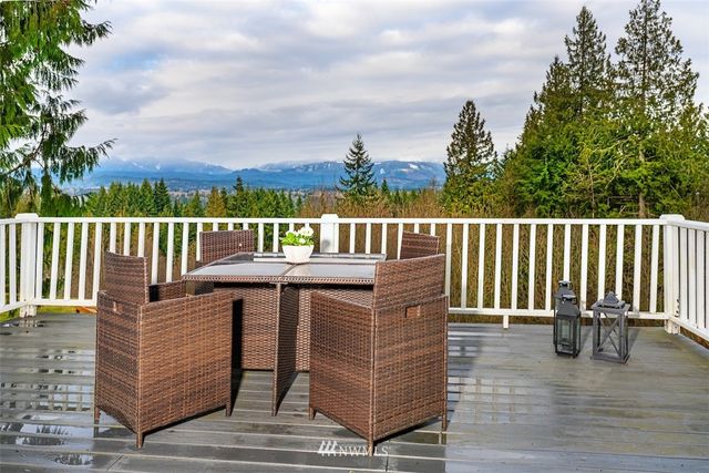a view of a deck with a chair