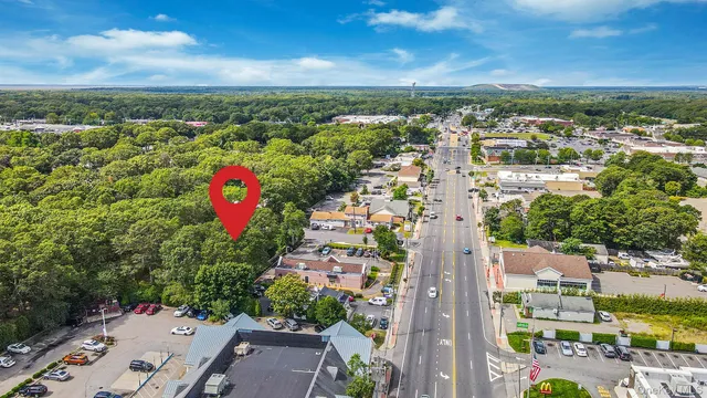 an aerial view of a city