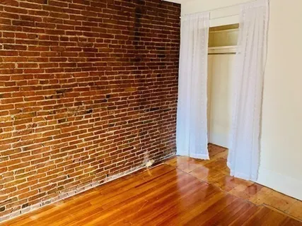 a view of a brick wall