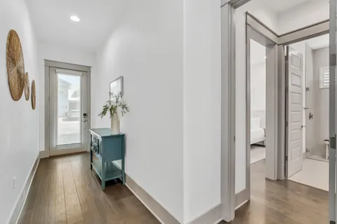 a view of livingroom with furniture and wooden floor