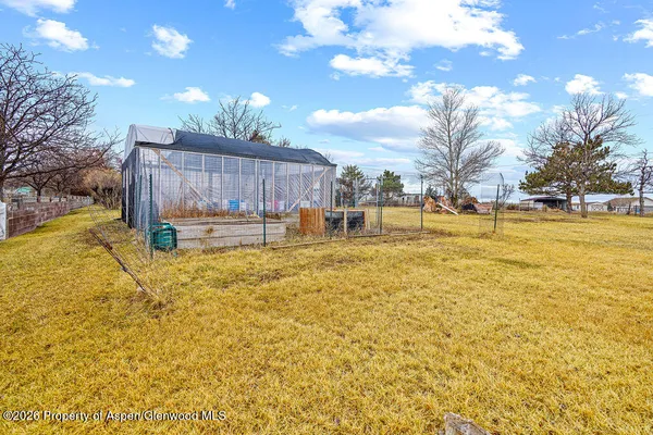 a back yard of a house