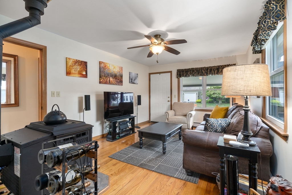27 Moore Street Chicopee, MA 01013 - Photo 6 of 24 a living room with furniture and a flat screen tv