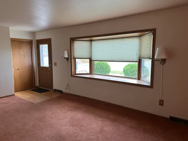 an empty room with a window