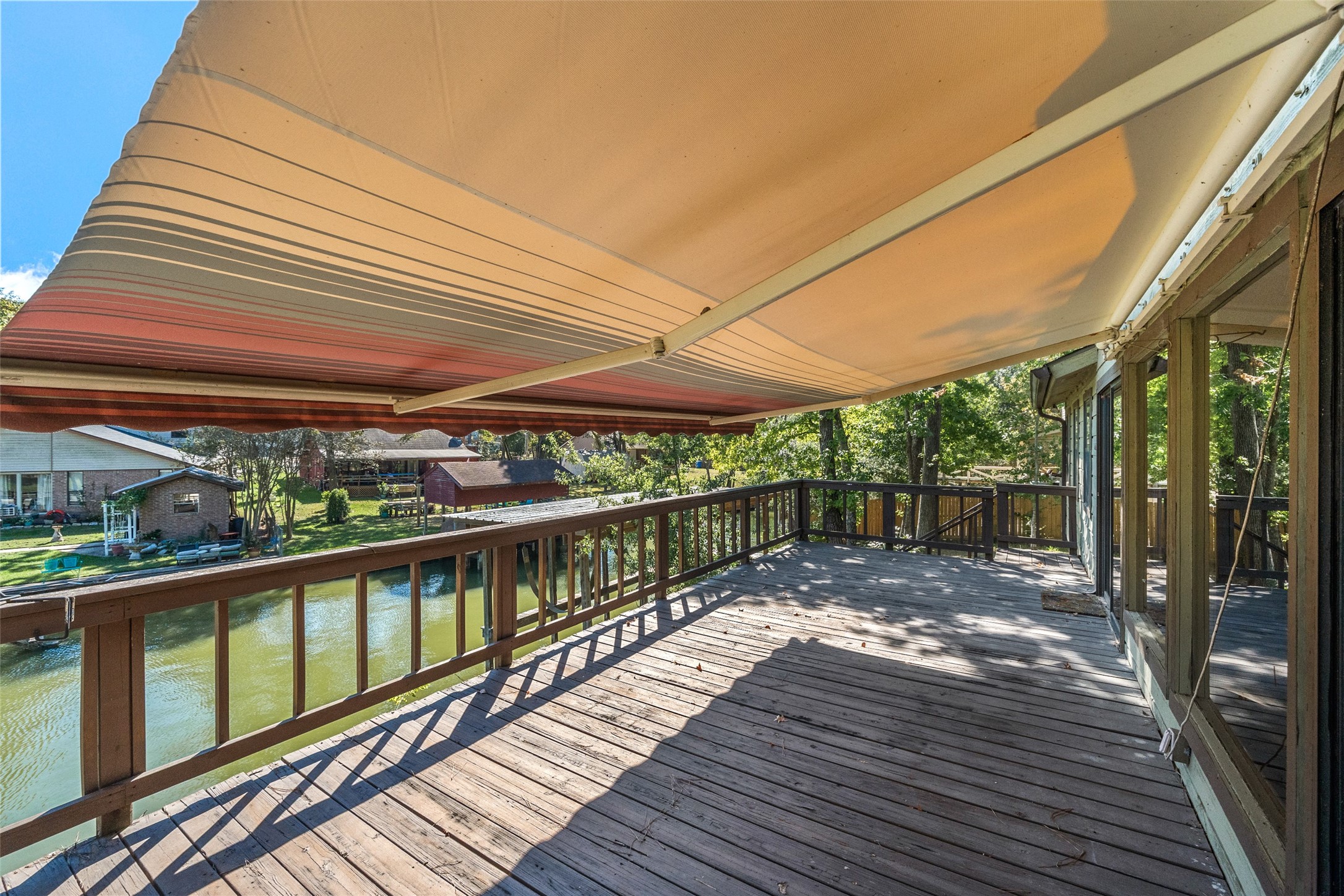 124 Timbo Trail Livingston, TX 77351 - Photo 28 of 45 a view of a balcony with wooden floor
