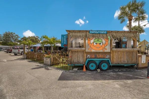 a view of a swimming pool with a garden