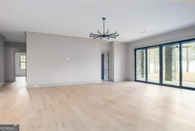 a view of a building with a garden