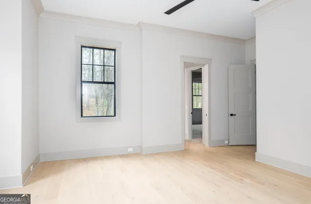 a view of a lake with houses