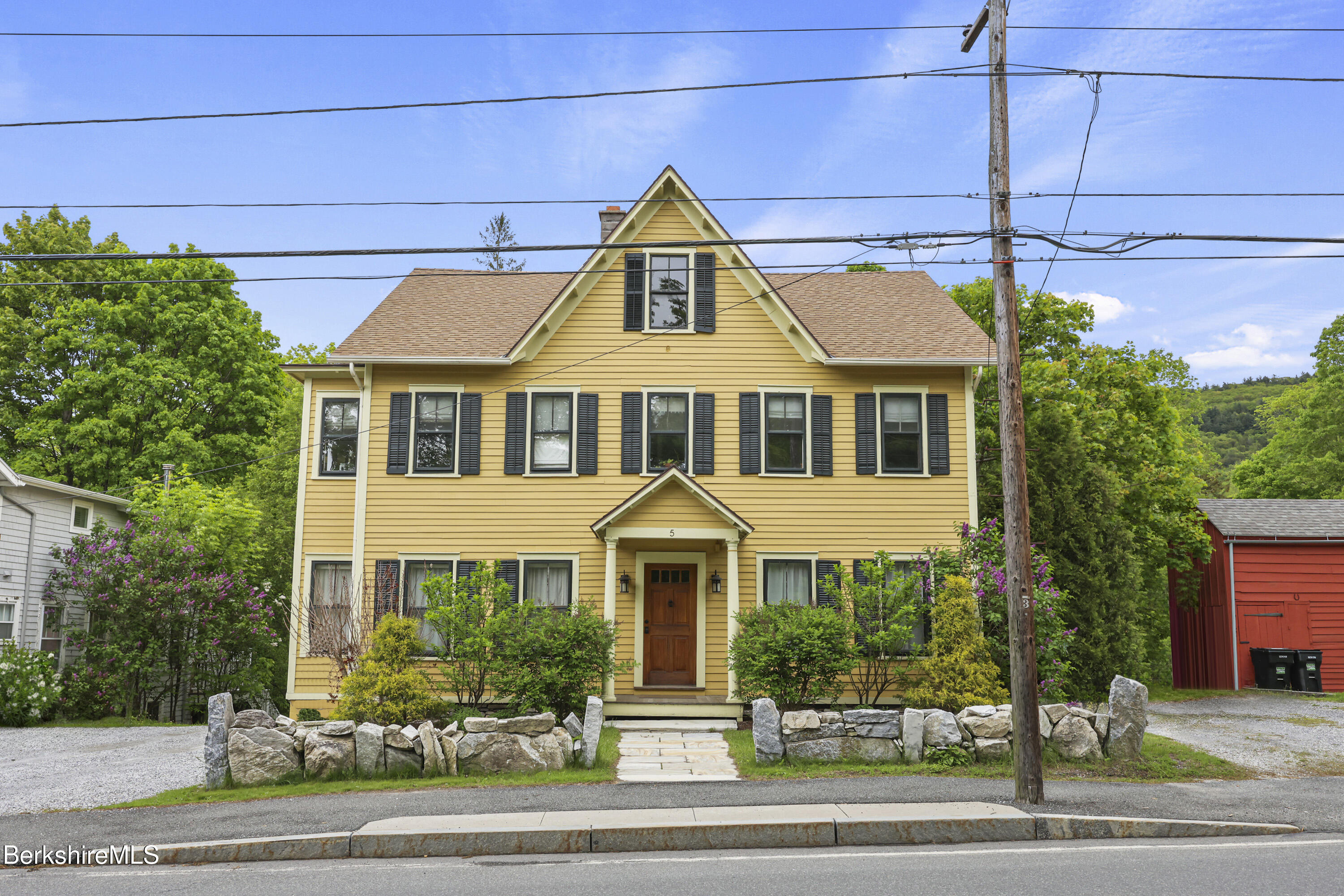 a front view of a house