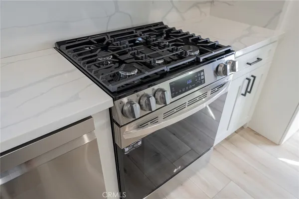 a close up of a stove