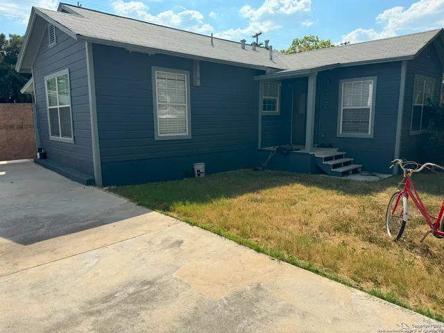 a backyard of a house