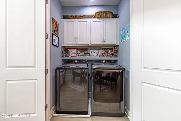 a kitchen with lots of different kinds of food