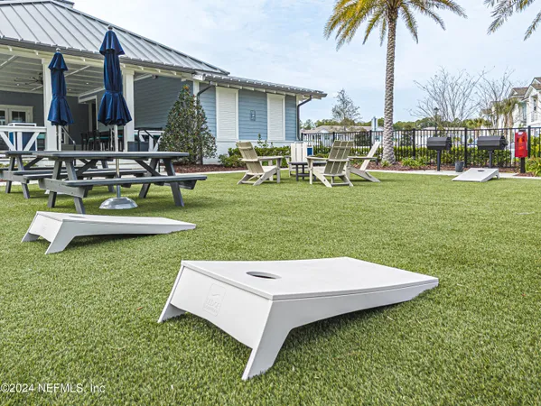 a house view with a swimming pool