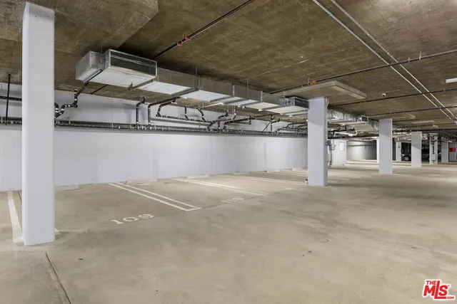 a view of a indoor garage