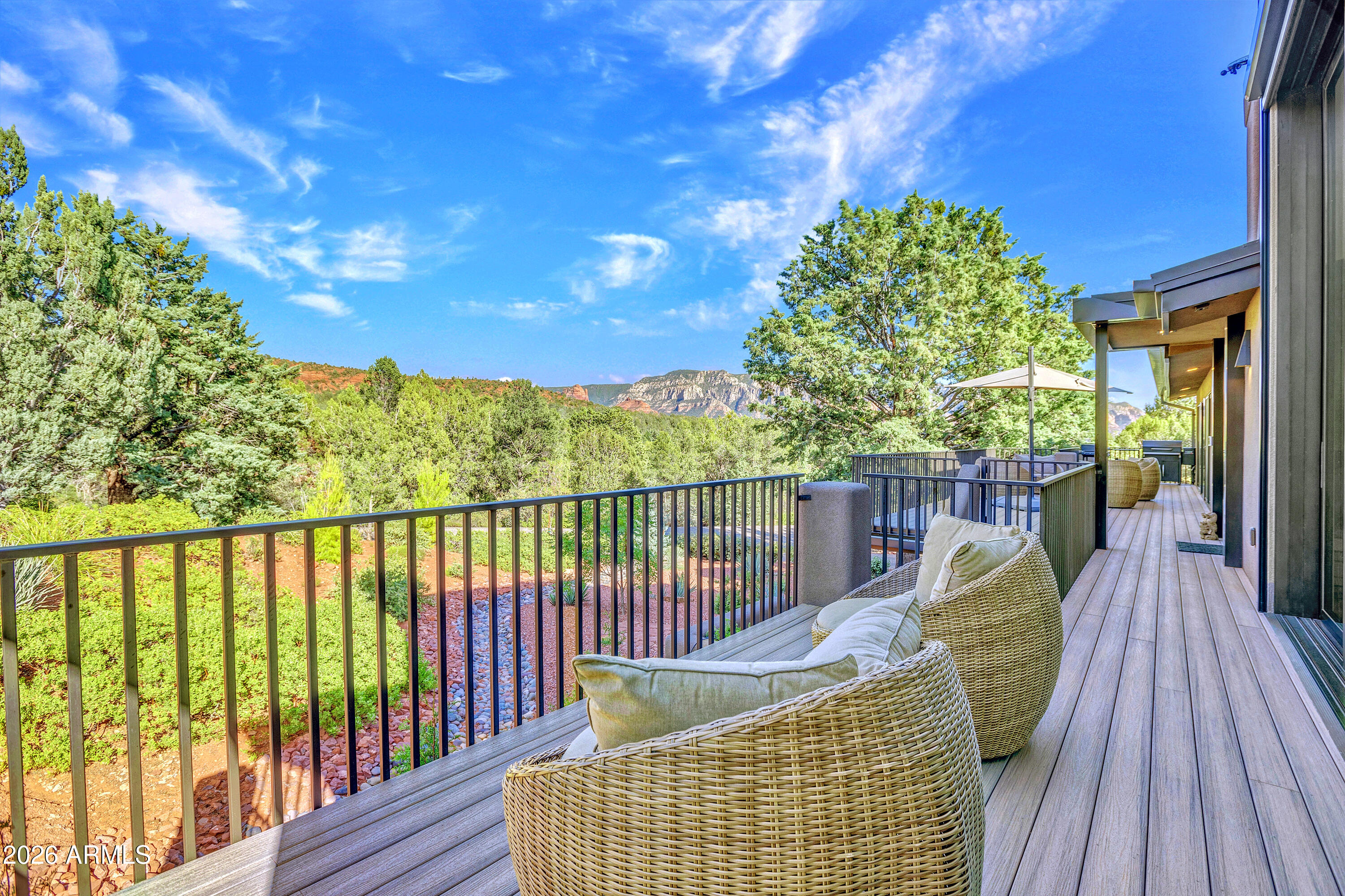 180 Rim Shadows Drive Sedona, AZ 86336 - Photo 64 of 72 a view of balcony with furniture