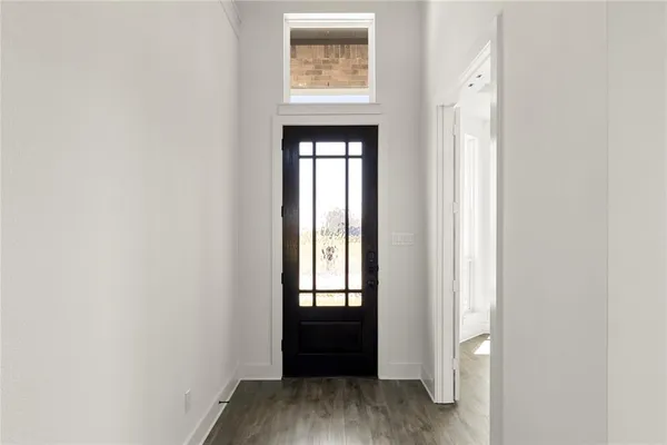 a view of an entryway of a house