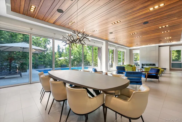 a outdoor space with furniture