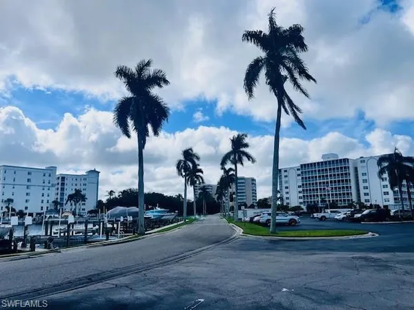 a view of a city with tall buildings