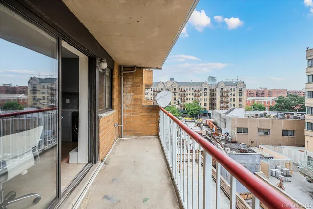 a view of balcony with city view