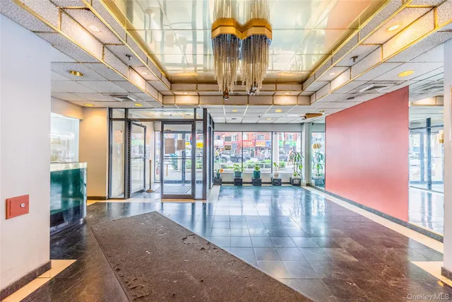 a view of hall with windows