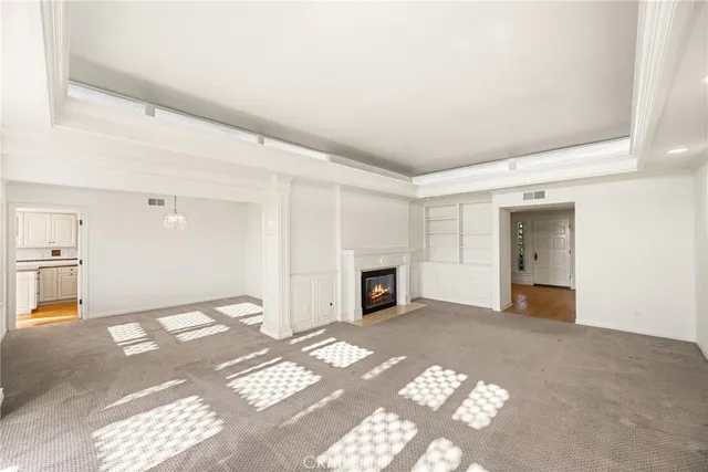 a view of a livingroom with a fireplace