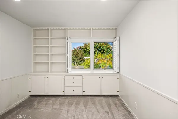 an empty room with a window