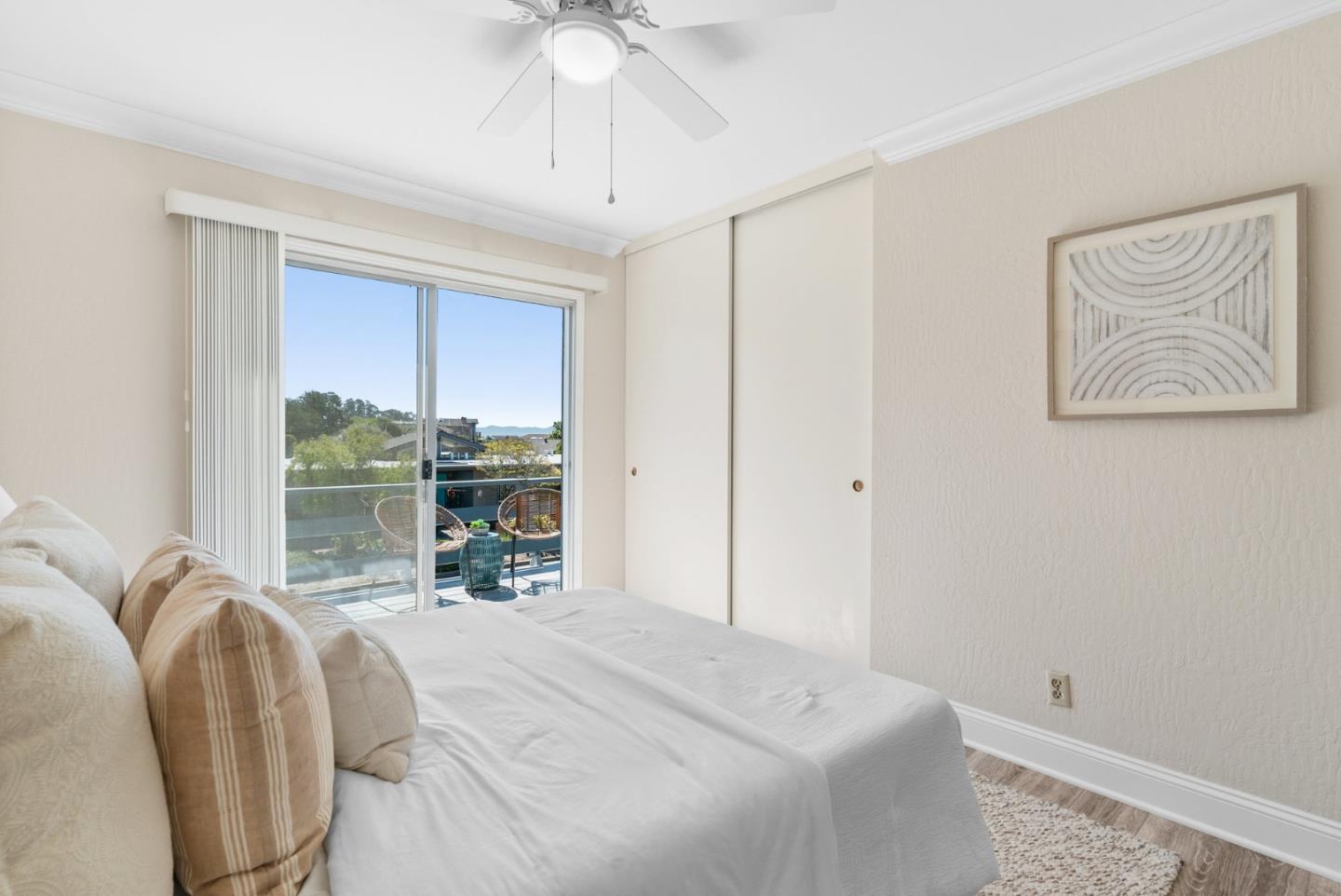 120 Paseo Ballena Aptos, CA 95003 - Photo 38 of 69 a bedroom with a bed and a large window