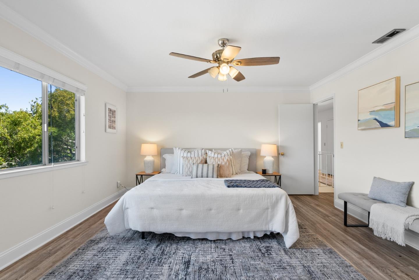 120 Paseo Ballena Aptos, CA 95003 - Photo 52 of 69 a bedroom with a bed couch and window