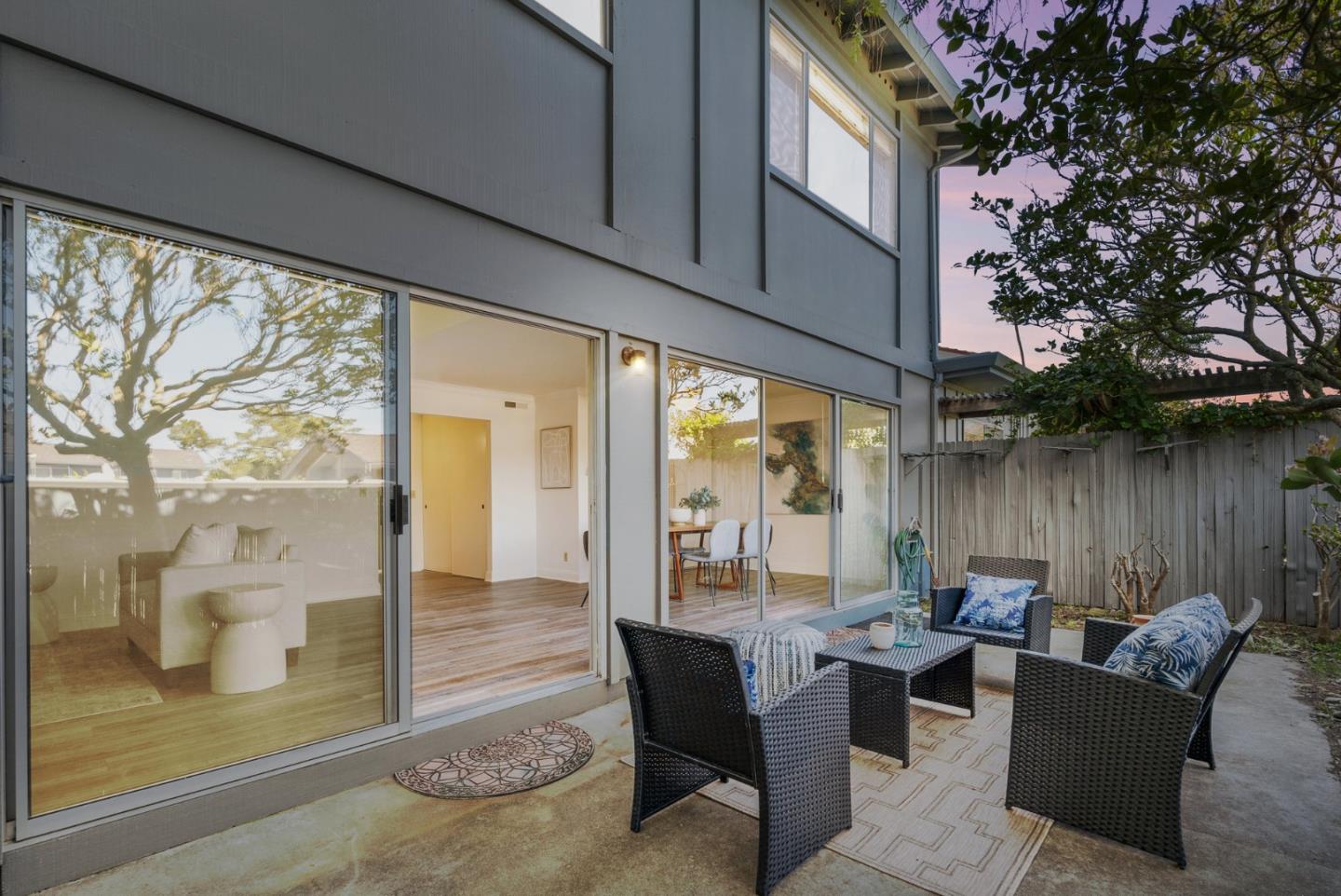 120 Paseo Ballena Aptos, CA 95003 - Photo 6 of 69 a outdoor space with patio the couches and a dining table with garden view