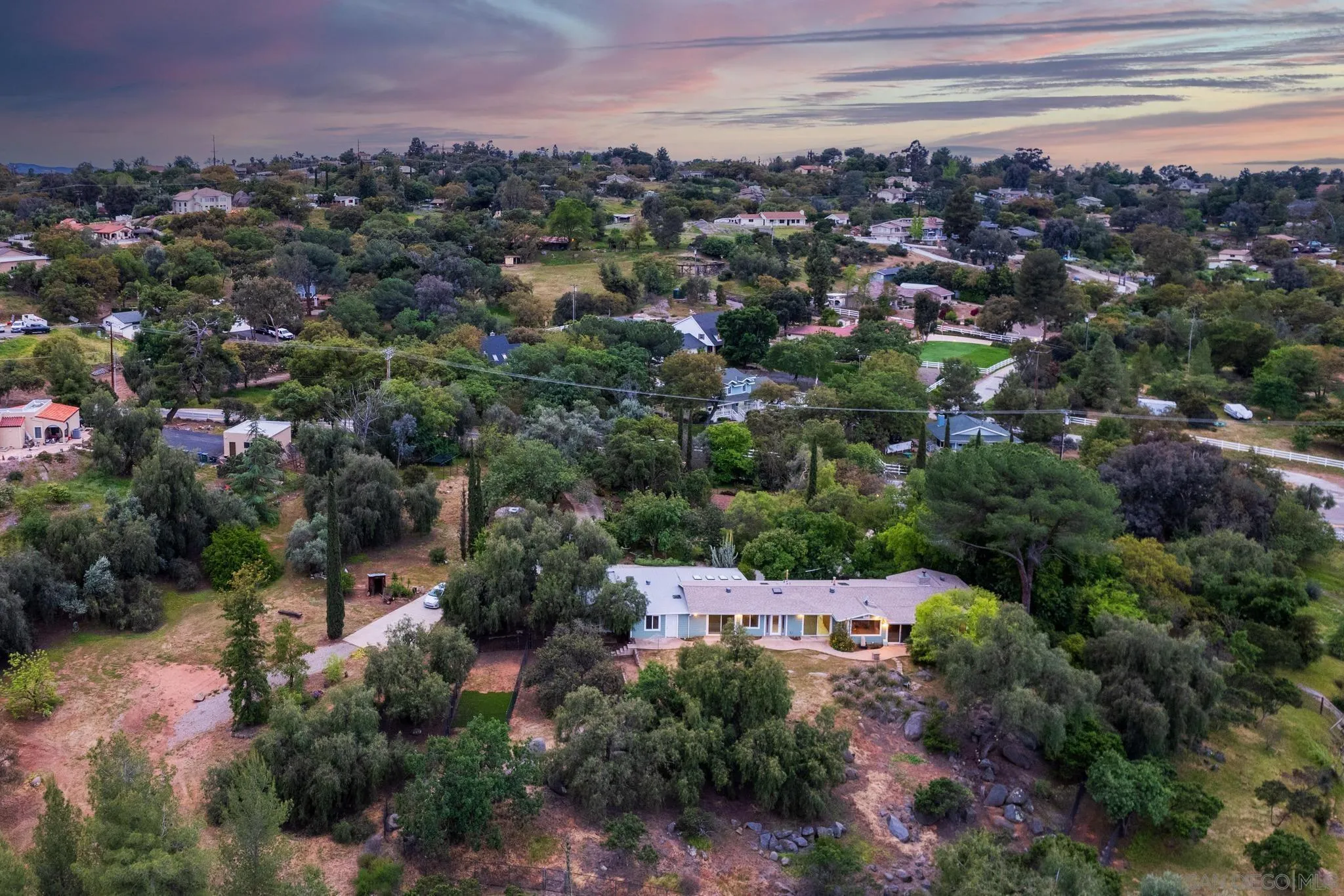 1421 South Grade Road Alpine, CA 91901 - Photo 54 of 59 an aerial view of a city with lots of residential buildings