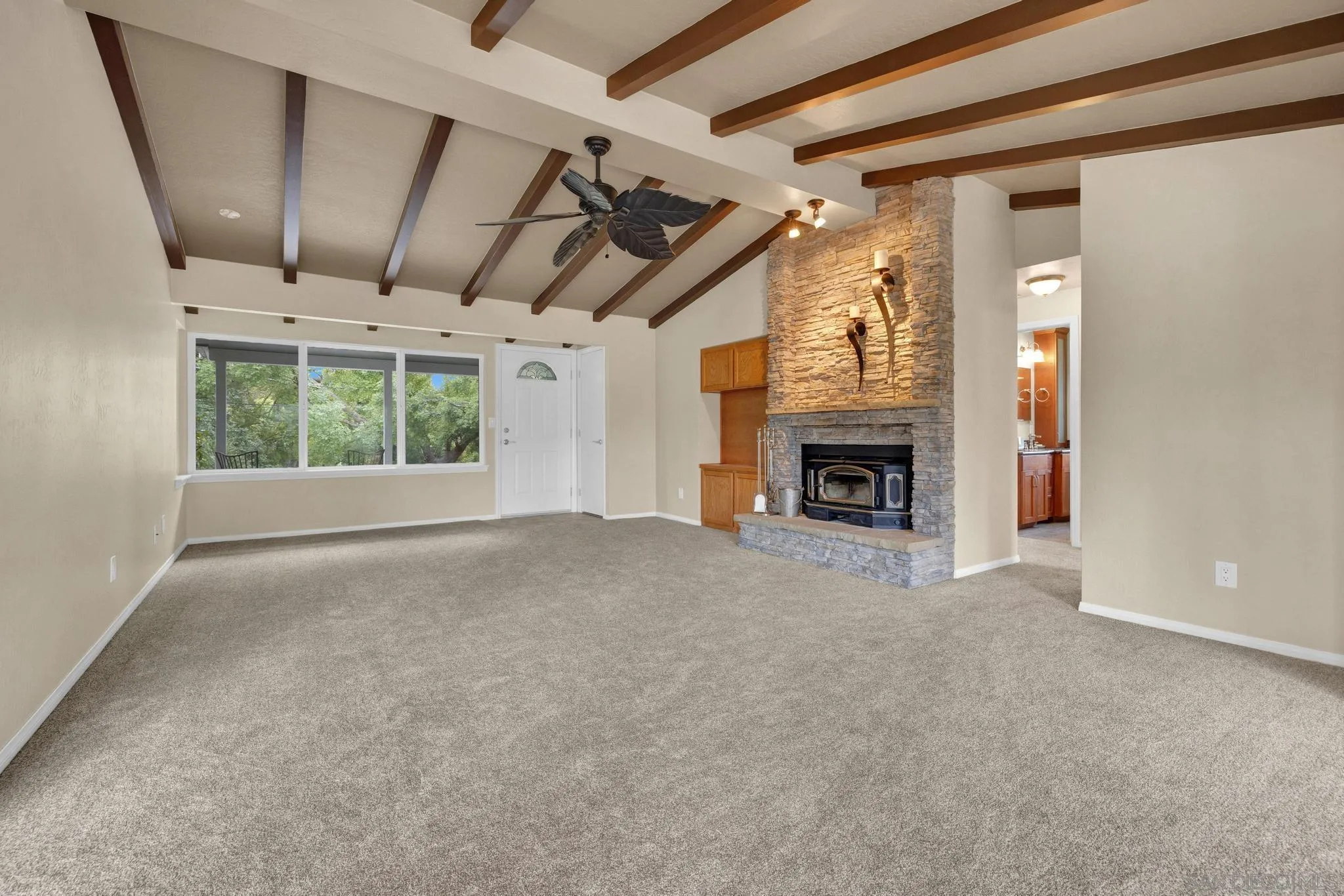 1421 South Grade Road Alpine, CA 91901 - Photo 8 of 59 a view of empty room with fireplace and window