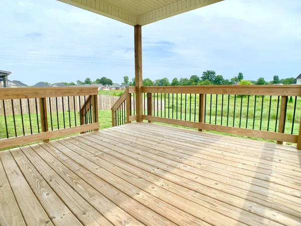a view of a wooden deck