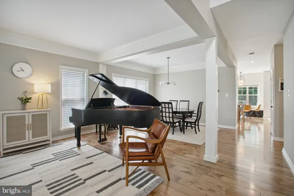 a view of a livingroom with furniture and a fireplace