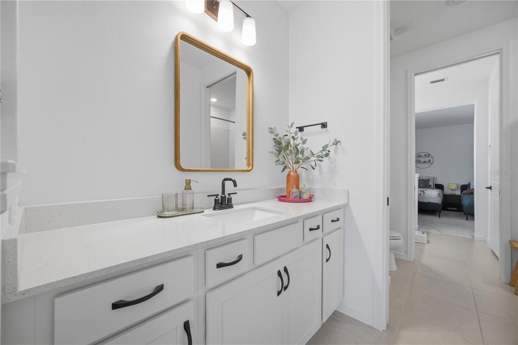 13816 Sharp Hawk Drive Riverview, FL 33569 - Photo 50 of 76 a en suite bathroom with a sink and a mirror