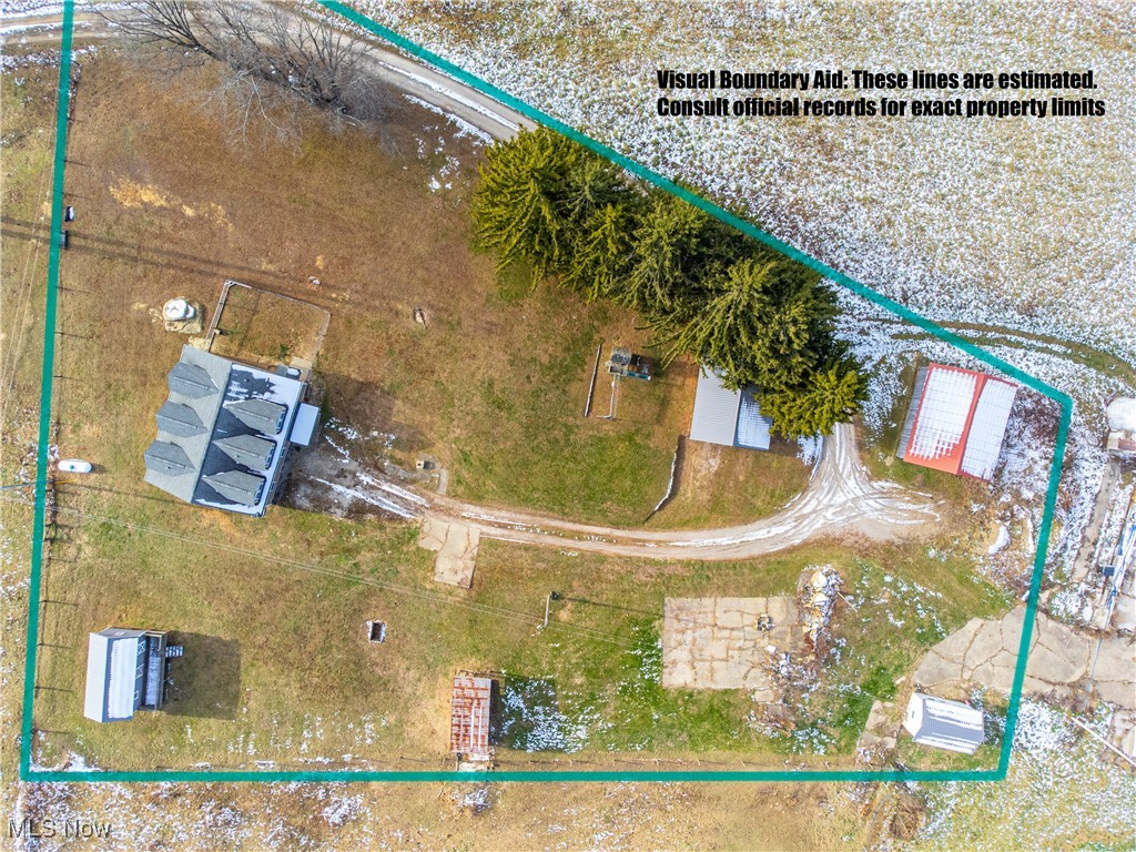 57459 Shry Road Barnesville, OH 43713 - Photo 40 of 44 Aerial overview of property's location with property boundaries highlighted
