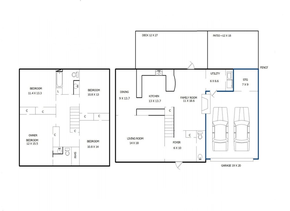 6405 Wrenwood Avenue Raleigh, NC 27607 - Photo 30 of 30 Floor Plan