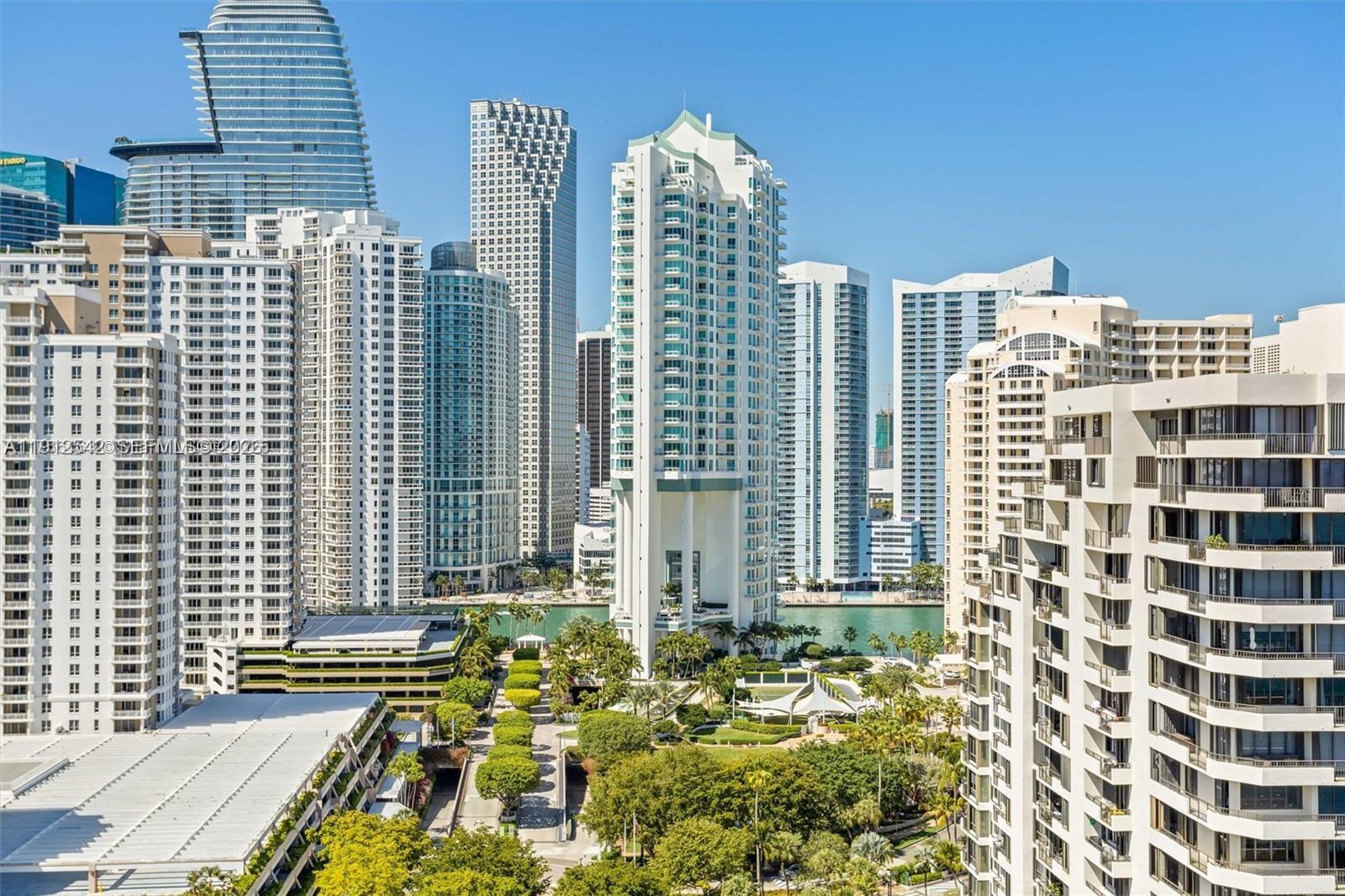 900 Brickell Key Boulevard, Unit 1502 Miami, FL 33131 - Photo 32 of 33 a view of a city with tall buildings