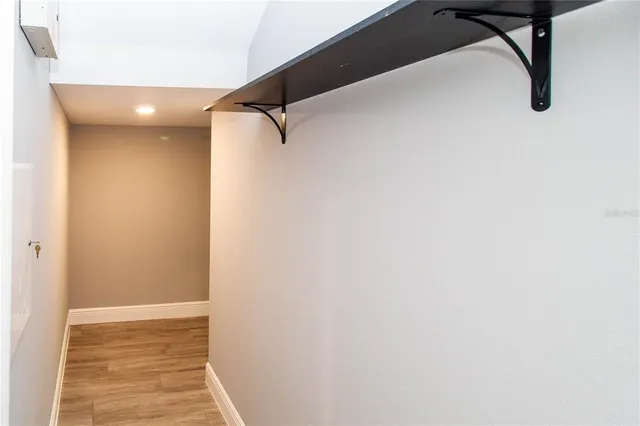 an empty room with a window