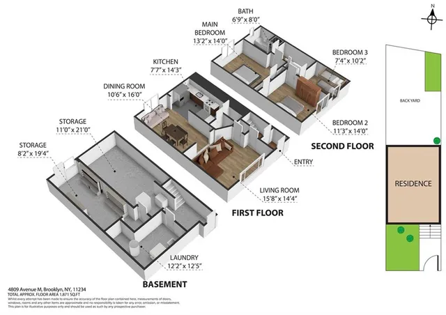 a picture of a park with a picture on the wall