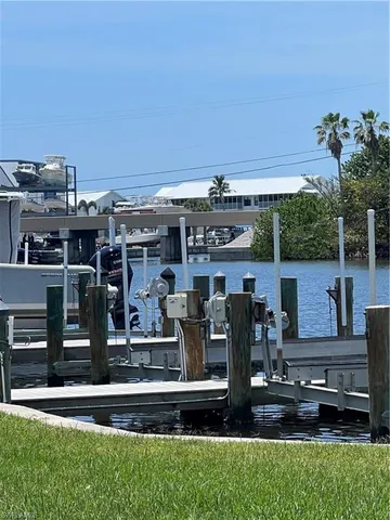 an aerial view of a house with outdoor space