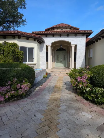 a front view of a house