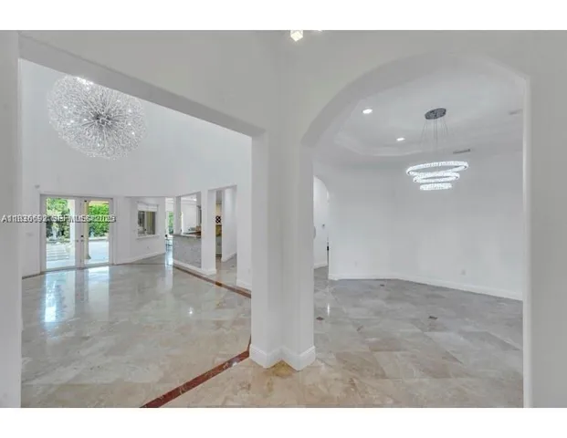 a view of a room with a window