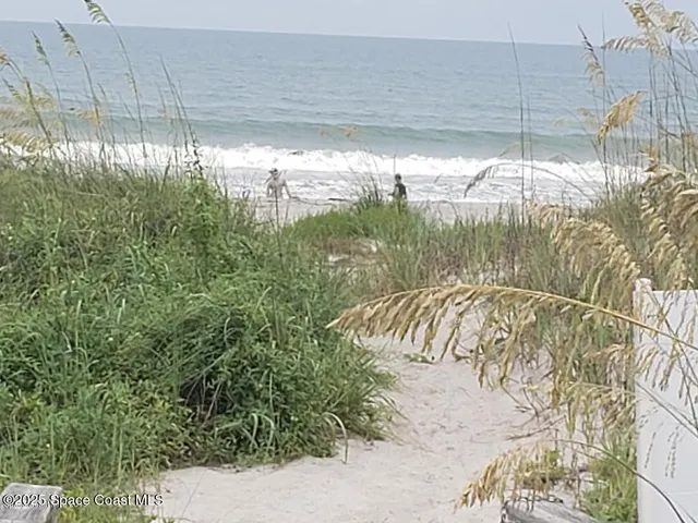 a view of an ocean and beach