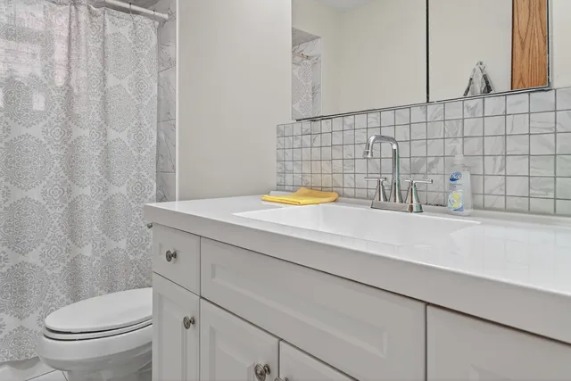 a bathroom with a sink and a toilet