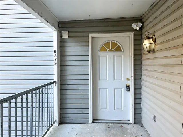 a view of front door of house